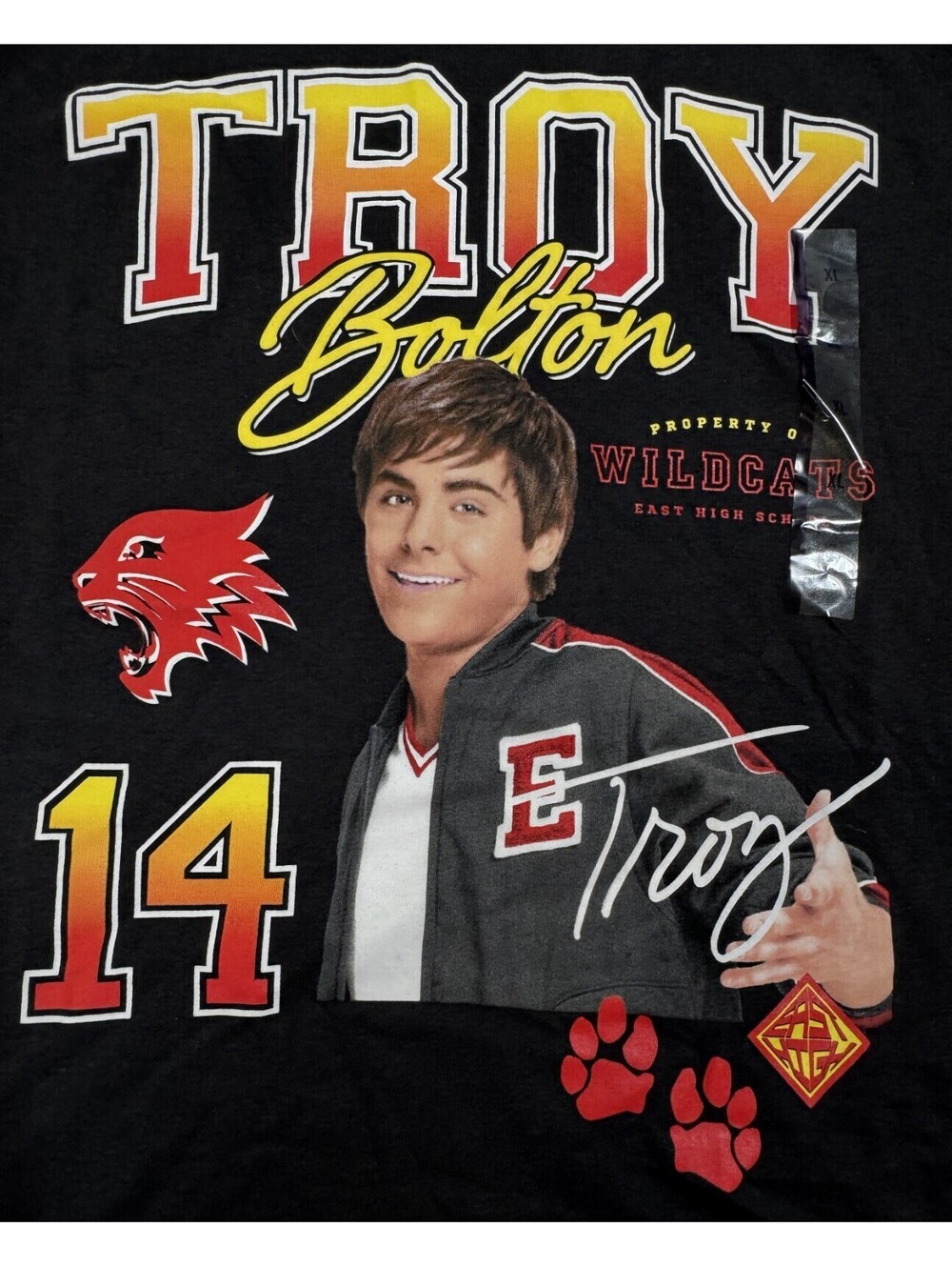 Disney High School Musical Zac Efron Troy Bolton Graphic T-shirt Mens XL NWT
